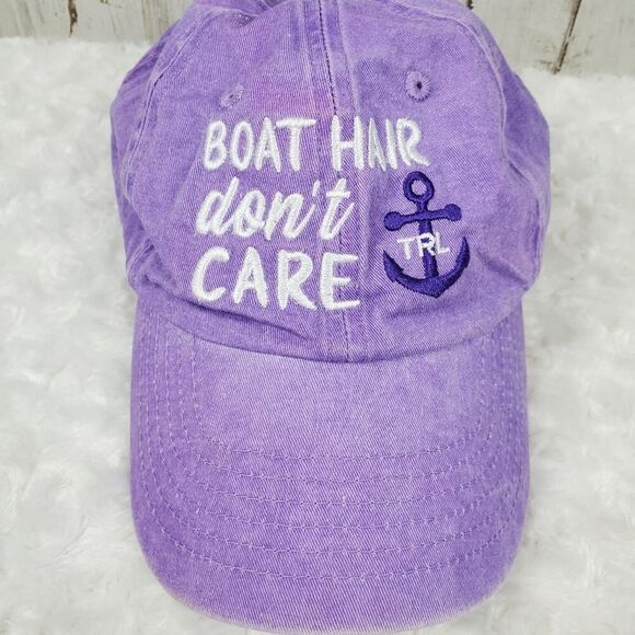 Boat Hair Don't Care Cap Purple Pink OSFM - Picture 2 of 8